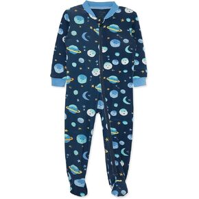 Little Me Clothes for Baby Boys' Zip Front Sleepwear Bodysuit, 12 Months - 24 Months