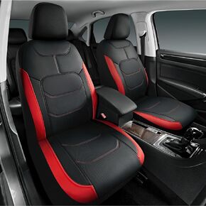 Road Comforts Premium Leather Front Seat Cover – Airbag-Compatible, Universal for Cars, SUVs, Trucks, and Vans -Gray