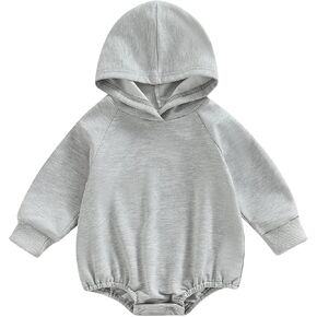 Newborn Baby Boy Girl Hoodies Cute Long Sleeve Sweatshirt Romper Jumpsuit Infant Fall Winter One Piece Outfit
