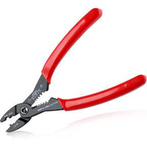 4-in-1 Multi Purpose Electricians Pliers with Wire Cutter, Crimper, Gripper, Stripper| 7" Compact Wire Stripper| Professional Wire Crimping Tool for 12-20 AWG Insulated & Non-Insulated Wires