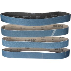 HARFINGTON 4pcs 2 x 42" Sanding Belts 1pcs Each of 40/60/80/120 Grit Ceramic Belt Sander Paper Ceramic for Metal Woodworking Automotive Repair