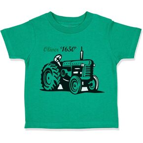 Toddler T-Shirt Others Oliver Tractors Funny Humor Cotton Oliver 1650 Boy & Girl Clothes Oliver Trucks Baby Funny Tee Kelly Green Design Only 3T