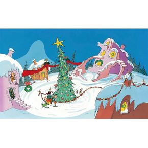 7x5ft Welcome to Whoville Backdrop Snow Winter Whoville Christmas Banner Christmas Village Party Photography Background Xmas Birthday Baby Shower Party Supplies Decoration