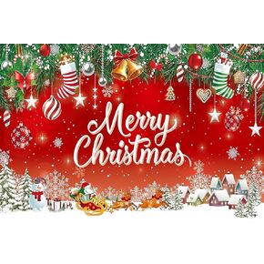 7x5ft Merry Christmas Backdrop Christmas Party Decoration Backdrop Christmas Photo Backdrop Winter New Year Xmas Eve Family Party Decoration Supplies F105