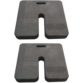 Plasticade Pipe and Drape Recycled Rubber Base Weights (20 lbs.) for Backdrop Stand, Outdoor Canopy and Tradeshow Tents - Durable Rubber Construction, Made in The USA (2 Pack)