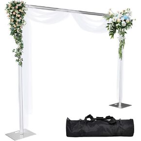 Pipe and Drape Backdrop Stand 10ftx10ft Adjustable Background Support System Heavy Duty Background Stand for Wedding Banquet Decorations Black