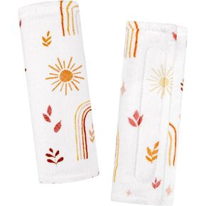 TANOFAR Baby Car Seat Strap Pads, Soft Carseat Straps Covers, Car Seat Straps Shoulder Pads for Girls, Seat Belt Cover Pad for Kids, Suitable for Baby Car Seat, Pushchair, Stroller, Rainbow in Kuwait
