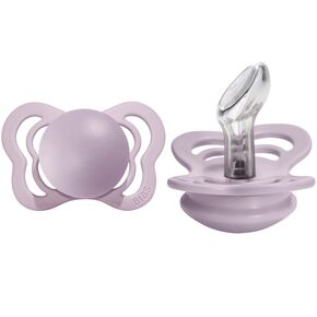 BIBS Pacifiers - Couture Collection | BPA-Free Baby Pacifier | Made in Denmark | Set of 2 Dusky Lilac Color Premium Soothers | Size 6-18 Months in Kuwait