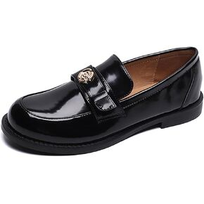 Women's Classic Patent Leather Flat Loafers,Comfortable Slip-On Penny Loafers,Business Work Casual Walking Dress Shoes