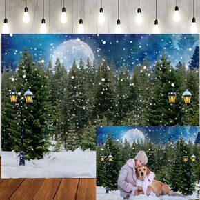 ltlyh 7x5ft الشتاء الغابات خلفية الشتاء صورة backdrokp بريق بقعة أشجار الصنوبر الخضراء ثلجي العجائب خلفية ديكور الحزب راية صورة كشك الصور الدعائم 230 in Kuwait