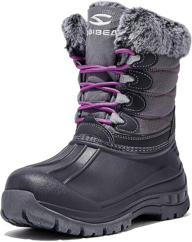 HOBIBEAR Women's Waterproof Winter Snow Boots Lightweight Anti-Slip Warm Outdoor Mid-Calf Booties in Kuwait