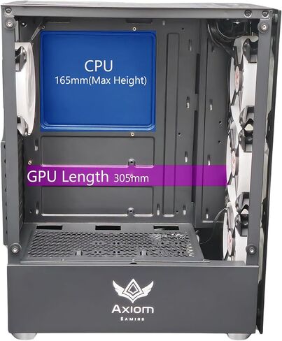 حقيبة ألعاب Nova Series C013 ATX Mid-Tower PC | إضاءة RGB مدمجة | الألواح الأمامية والجانبية من الزجاج المقسى | مراوح RGB مقاس 4 × 120 مم متضمنة | وحدة تحكم بالمروحة مع جهاز تحكم عن بعد | (أبيض) in Saudi Arabia
