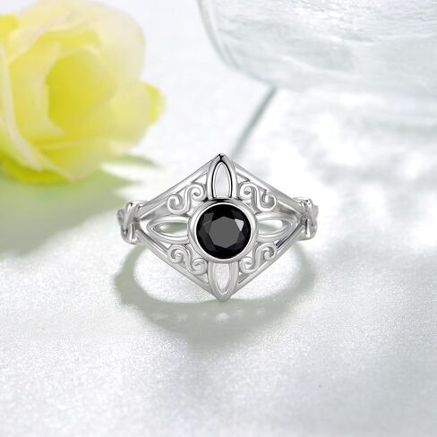 Witches Knot Ring Celtic Nudo de Bruja Plata 925 Original Sterling Silver Witch Knot Rings Irish Jewelry Gifts for Women in Saudi Arabia