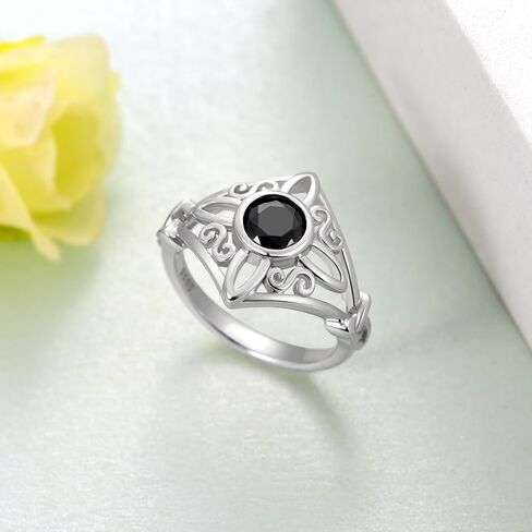 Witches Knot Ring Celtic Nudo de Bruja Plata 925 Original Sterling Silver Witch Knot Rings Irish Jewelry Gifts for Women in Saudi Arabia
