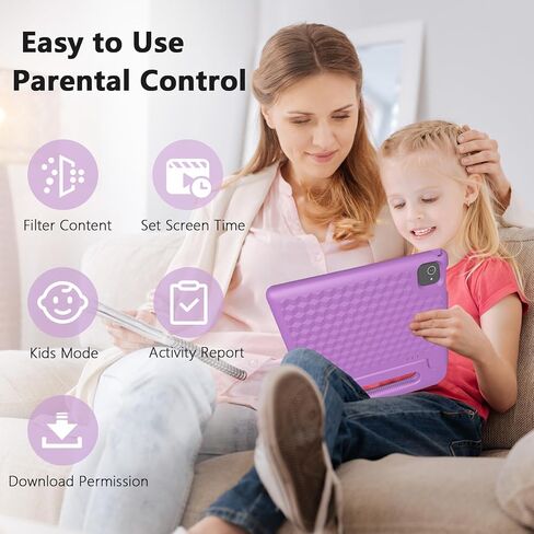 JREN Kids Tablet,10 inch Tablet for Kids,Children,Girls,Boys,10.1 IPS HD Screen,CPU Speed up to 1.8GHz,RAM 2GB and 32GB Storage,Toddler Tablet with Protective case,Color Pink in Saudi Arabia