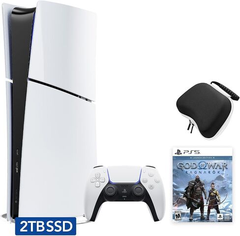 حزمة God of War من PlayStation 5 Slim المحسنة بسعة 2 تيرابايت - أبيض، وحدة تحكم ألعاب PS5 Slim 2TB PCIe SSD مع حقيبة تخزين وحدة تحكم C-Gamers [لعبة فيديو] [لعبة فيديو] [لعبة فيديو] [لعبة فيديو] [لعبة فيديو] [فيديو لعبة] [لعبة فيديو] [لعبة فيديو] [ in Saudi Arabia