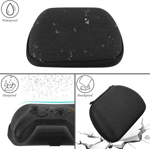 حقيبة سفر لوحدة التحكم Geekria متوافقة مع Xbox One، وXbox Series X/S، وXbox Wireless، وحقيبة حمل ذات هيكل صلب، ومساحة تخزين واقية مع جيب شبكي داخلي لكابل الشحن (رمادي) in Saudi Arabia