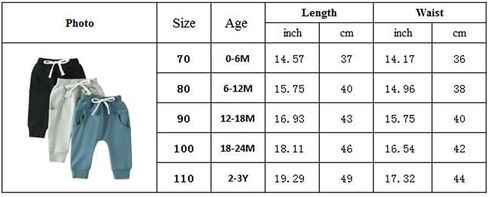 Karwuiio Toddler Baby Boys 3-Pack Pants Solid Color Elastic Waist Jogger Pants Kids Sweatpants in Kuwait