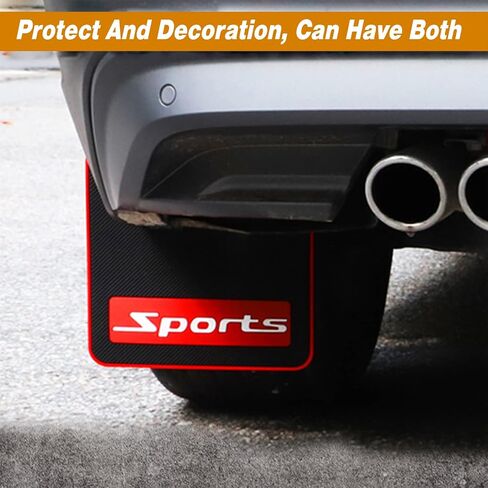 KEYOOG 4 Pcs Plus Size Universal Widening Automobile Mud Flap, Splash Guard, Fit for Pickup, Truck, Large Van, Soft Mud Guard of Sediment Resistant, 20 in/ 12 in/ 0.2 in,Black Sports in Saudi Arabia