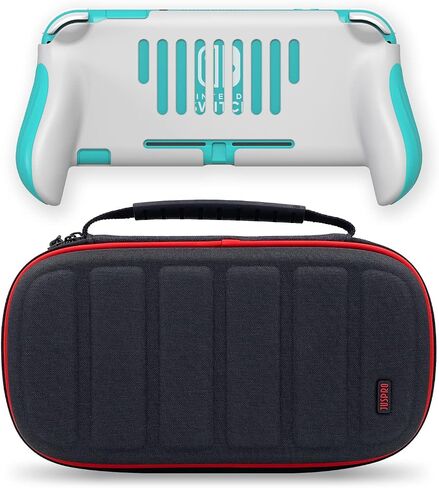 حزمة قبضة حمل مريحة متوافقة مع Nintendo Switch/Switch OLED/Switch Lite، تتضمن مجموعة الملحقات: حقيبة محمولة مريحة + حقيبة حمل in Saudi Arabia