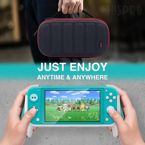حزمة قبضة حمل مريحة متوافقة مع Nintendo Switch/Switch OLED/Switch Lite، تتضمن مجموعة الملحقات: حقيبة محمولة مريحة + حقيبة حمل in Saudi Arabia