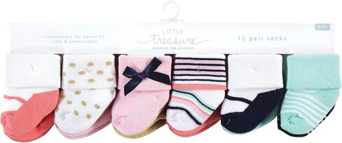 جوارب تيري غنية بالقطن للأطفال من الجنسين من Little Treasure، عبوة من 24 قطعة in Kuwait