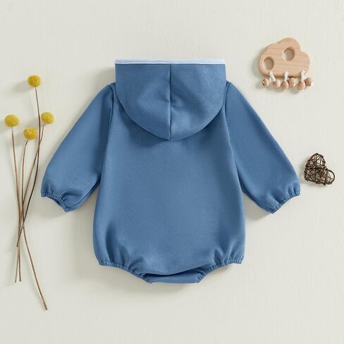Newborn Baby Boy Girl Hoodies Cute Long Sleeve Sweatshirt Romper Jumpsuit Infant Fall Winter One Piece Outfit in Saudi Arabia