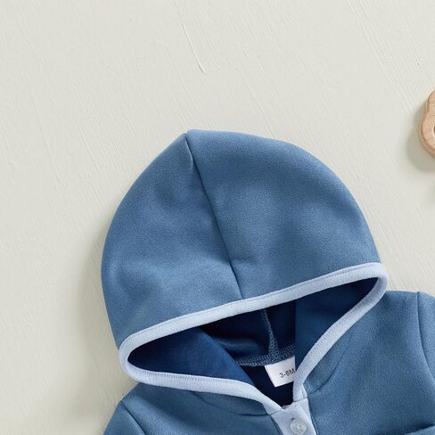 Newborn Baby Boy Girl Hoodies Cute Long Sleeve Sweatshirt Romper Jumpsuit Infant Fall Winter One Piece Outfit in Saudi Arabia