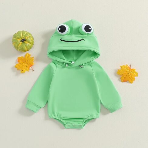 Newborn Baby Boy Girl Hoodies Cute Long Sleeve Sweatshirt Romper Jumpsuit Infant Fall Winter One Piece Outfit in Saudi Arabia