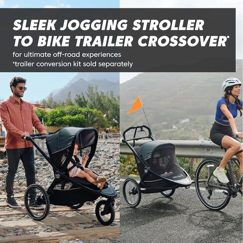 Baby Jogger City Prix Jogger x Bike Trailer - يمكن أن تتحول إلى مقطورة دراجة للأطفال in Saudi Arabia