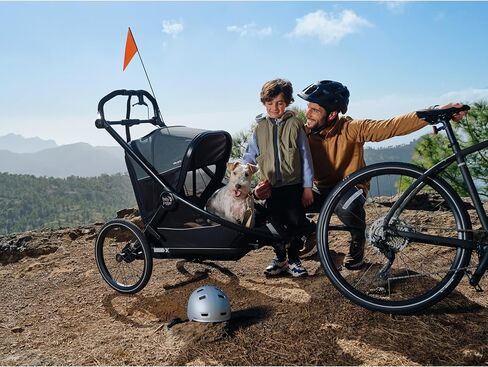 Baby Jogger City Prix Jogger x Bike Trailer - يمكن أن تتحول إلى مقطورة دراجة للأطفال in Kuwait