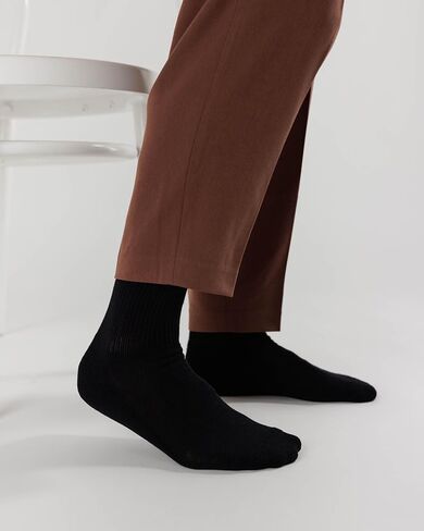 BAGGU Ribbed Sock - Ecru - M/L in Kuwait