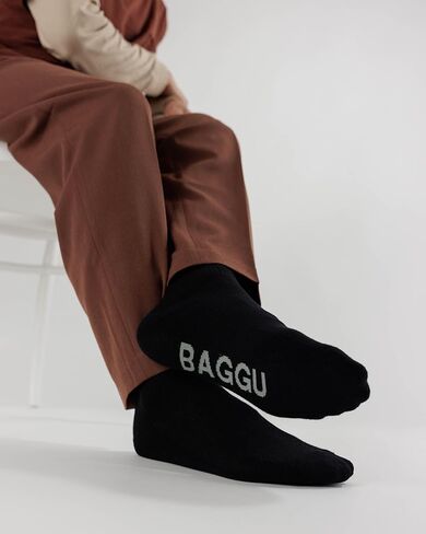 BAGGU Ribbed Sock - Ecru - M/L in Kuwait