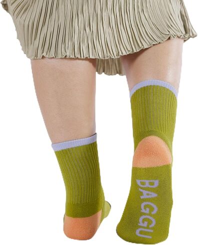 BAGGU Ribbed Sock - Ecru - M/L in Kuwait