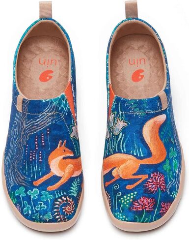 UIN Women's Walking Travel Shoes Slip On Canvas Casual Loafers Lightweight Comfort Fashion Sneaker China Art in Kuwait