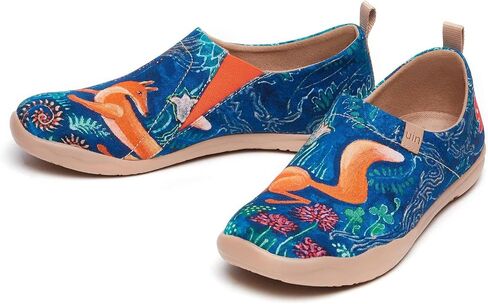 UIN Women's Walking Travel Shoes Slip On Canvas Casual Loafers Lightweight Comfort Fashion Sneaker China Art in Kuwait