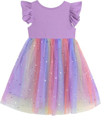 Niyage Girls Dress Tulle Tutu Toddler Ruffle Sleeveless Casual Princess Dresses in Saudi Arabia