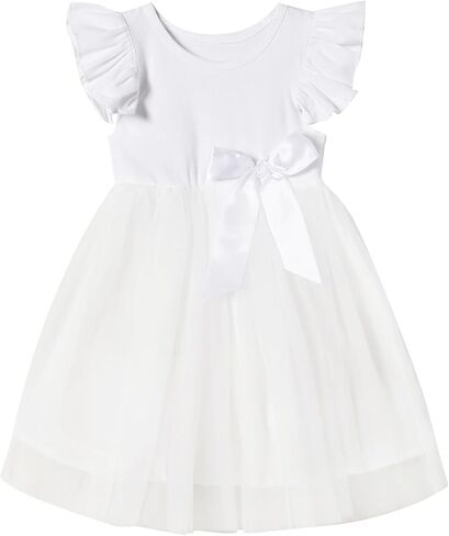 Niyage Girls Dress Tulle Tutu Toddler Ruffle Sleeveless Casual Princess Dresses in Saudi Arabia