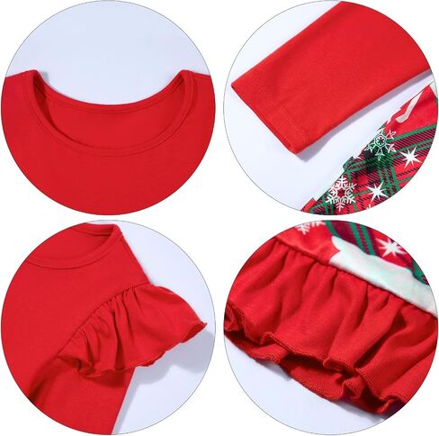 Toddler Baby Girls Dress Plaid Ruffle Flannel Long Sleeve Button Zip A-Line Tiered Dress Fall Winter Outfits in Saudi Arabia
