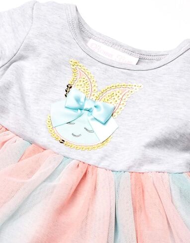 فستان توتو مصبوغ على شكل أرنب مزين بالترتر للفتيات الصغيرات من Bonnie Jean in Kuwait