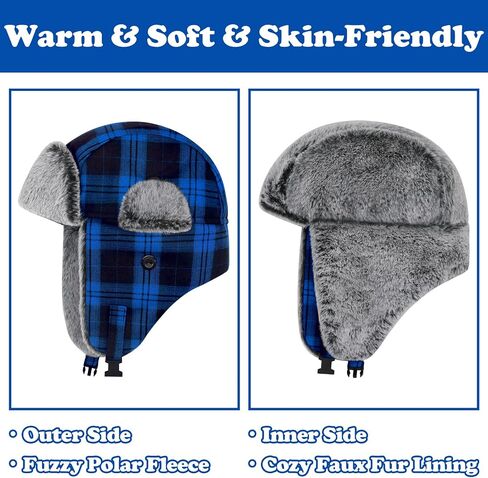 Sarfel Toddler Winter Hat Warm Fur Fleece Baby Boy Winter Hat Kids Trapper Hat Toddler Snow Hat Girls Winter Hat with Earflap in Saudi Arabia