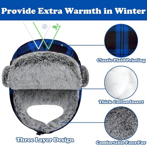 Sarfel Toddler Winter Hat Warm Fur Fleece Baby Boy Winter Hat Kids Trapper Hat Toddler Snow Hat Girls Winter Hat with Earflap in Saudi Arabia