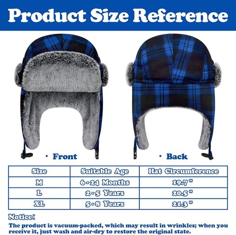 Sarfel Toddler Winter Hat Warm Fur Fleece Baby Boy Winter Hat Kids Trapper Hat Toddler Snow Hat Girls Winter Hat with Earflap in Saudi Arabia
