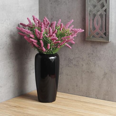 Hosley Set of 2 Grey Ceramic Vase 7.25" High. Ideal Gift for Home Weddings Party Spa Meditation Home Office in Kuwait