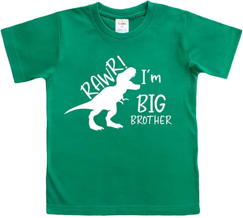 rawr im Big Brother Shirt Dinosaur Toddler boy Tshirt Dino Announcement ouotfit. in Saudi Arabia