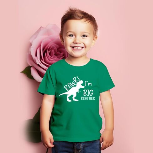 rawr im Big Brother Shirt Dinosaur Toddler boy Tshirt Dino Announcement ouotfit. in Saudi Arabia