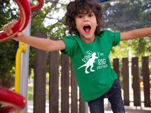 rawr im Big Brother Shirt Dinosaur Toddler boy Tshirt Dino Announcement ouotfit. in Saudi Arabia