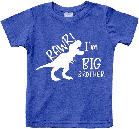 rawr im Big Brother Shirt Dinosaur Toddler boy Tshirt Dino Announcement ouotfit. in Saudi Arabia