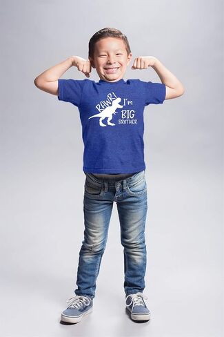 rawr im Big Brother Shirt Dinosaur Toddler boy Tshirt Dino Announcement ouotfit. in Saudi Arabia