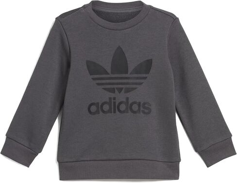 adidas Originals Infant/Toddler Boy's Trefoil Long-Sleeve Crewneck Sweatshirt and Jogger Pants Set (Grey Five) (US, Age, 2 Years, Grey Five) in Saudi Arabia